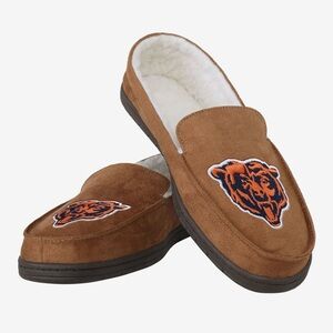 FOCO Chicago Bears Beige Moccasin Slipper